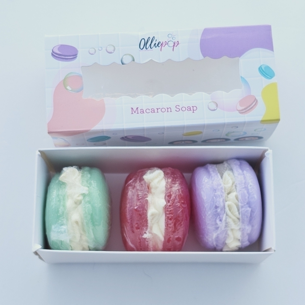 OlliePop macaroni soap 3 piece gift set - Picture 2 of 7